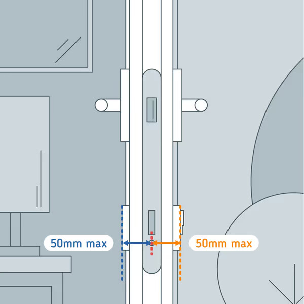 cerradura de puerta inteligente y llaves